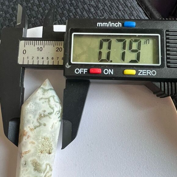 Moss Agate Crystal‎ Meditation Wand (#7) - Picture 8 of 10